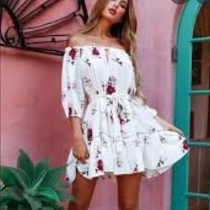 Rose Bloom Dress White Size Small